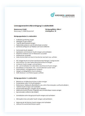 angebote reinigungsarbeiten in schulen hannover Krüger & Krüger Facility Services GmbH