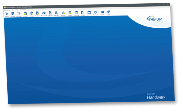 TAIFUN Software - Oberfläche der Desktopvariante