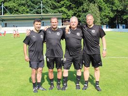 Trainerteam beim Camp der Legenden: Altin Lala, Jörg Kretzschmar, Karsten Surmann und Martin Groth